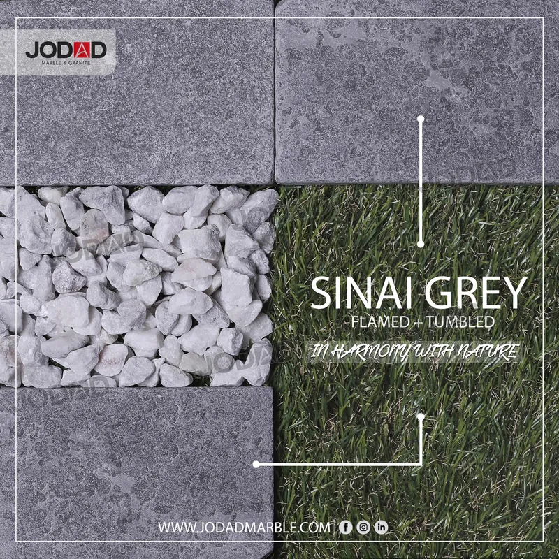 Sinai Grey — Flamed + Tumbled