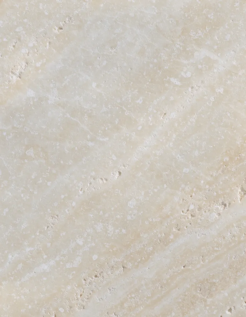 A polished slab of Galala Classic, the Egyptian cream limestone, calm and evenly toned