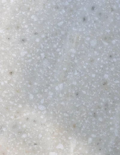 A polished slab of Silvia Menia marble, a pale, fine-grained stone from Minya in Middle Egypt